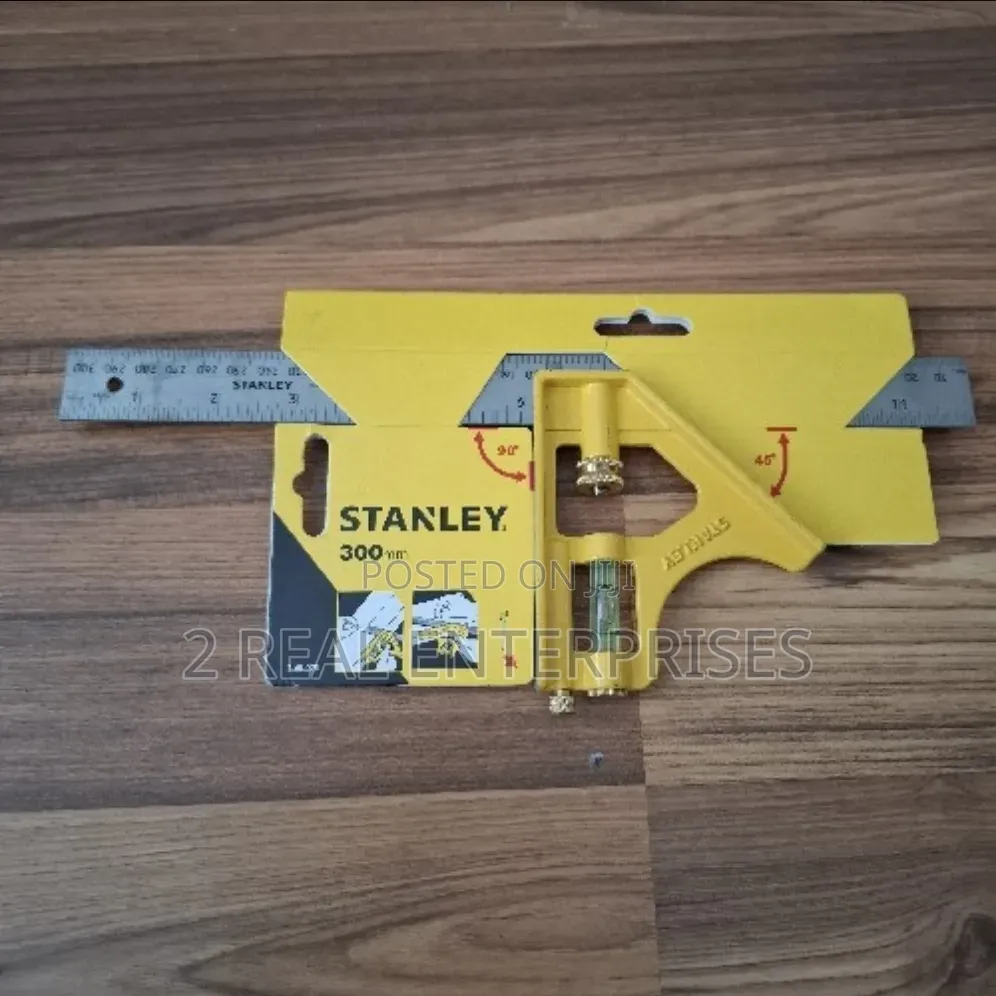 Stanley 300mm / 12-Inch Diecast Combination Square With Spirit Level
