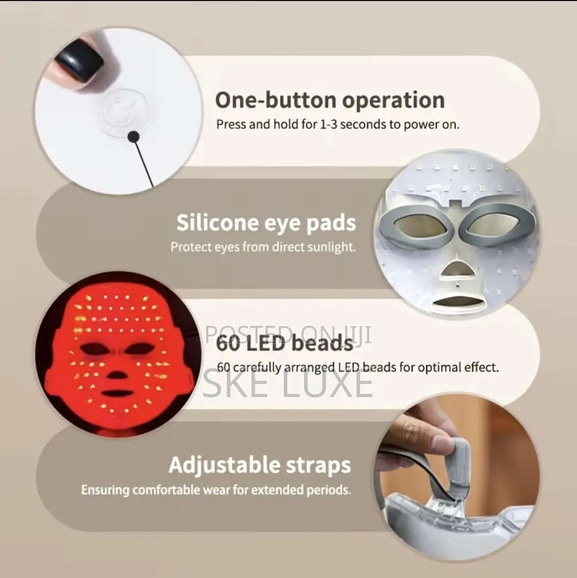 7 Colors LED Light Therapy Facial Mask – Beauty Device