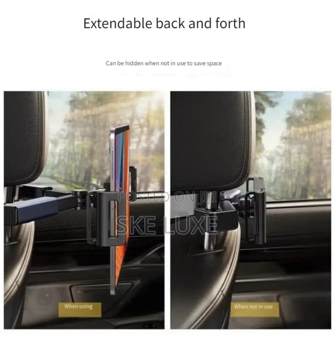 Universal Car Backseat Telescopic Bracket / Tablet & Phone Mount