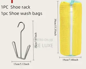 3 Pieces Shoe Washing Machine Bag & Drying Hanger Set