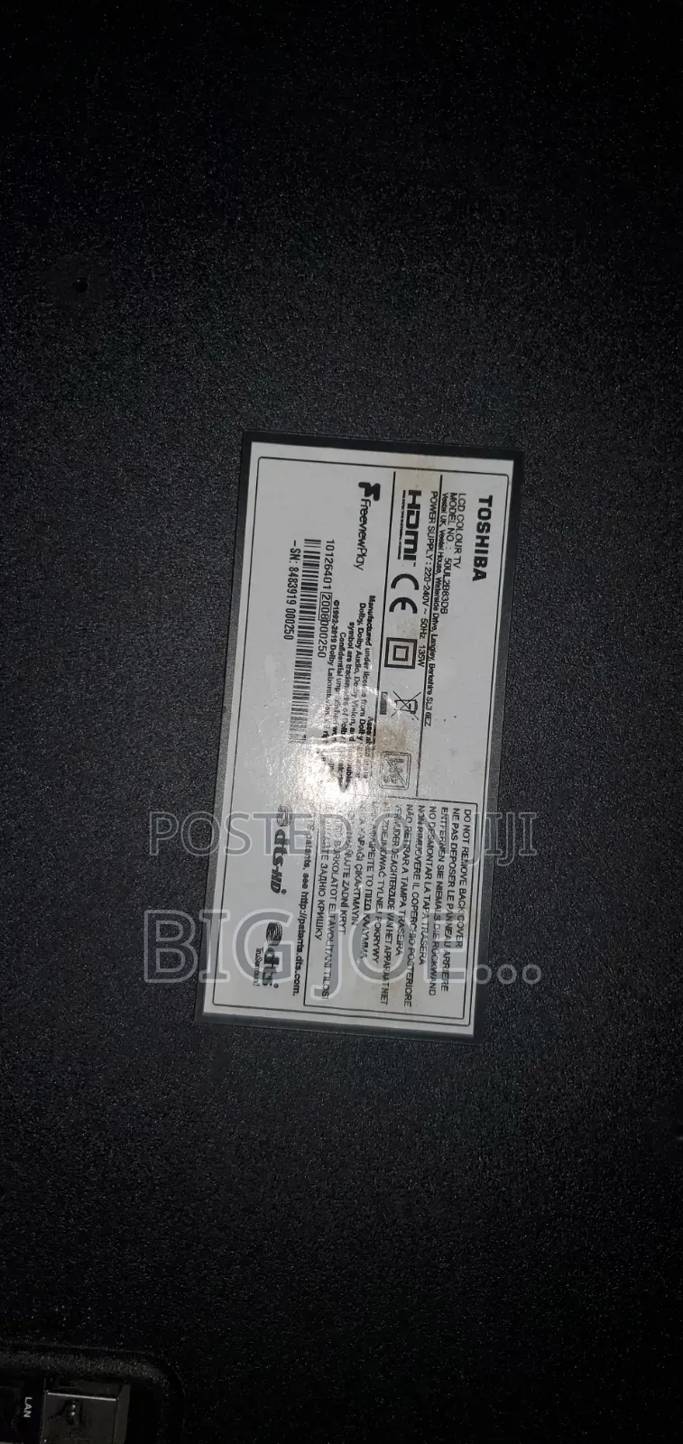 50inches Toshiba Ai TV for Sale