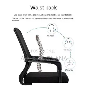 Modern Black Office Chair – Premium Mesh Back With Chrome Metal Frame