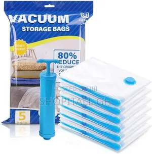 Space-Saving Vacuum Storage Bags With Manual Pump