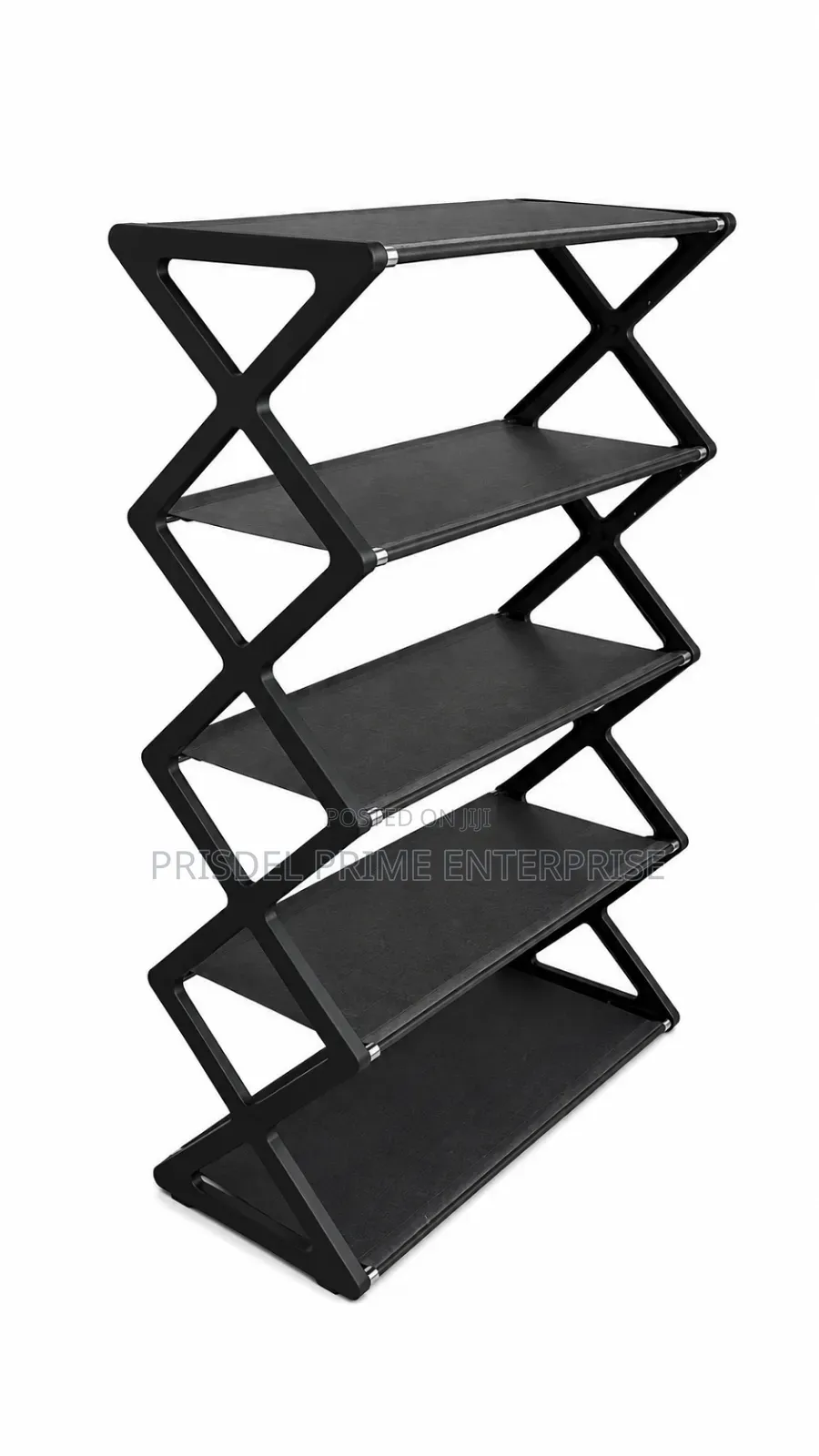 5Tier Plastic Shoe Rack - Black