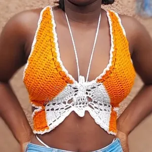 Handmade Crochet Butterfly Top