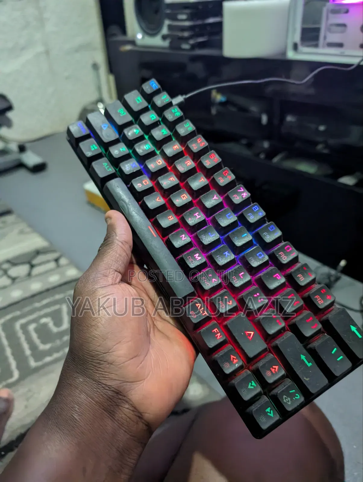 Mini Gaming RGB Keyboard Cable and Bluetooth Support