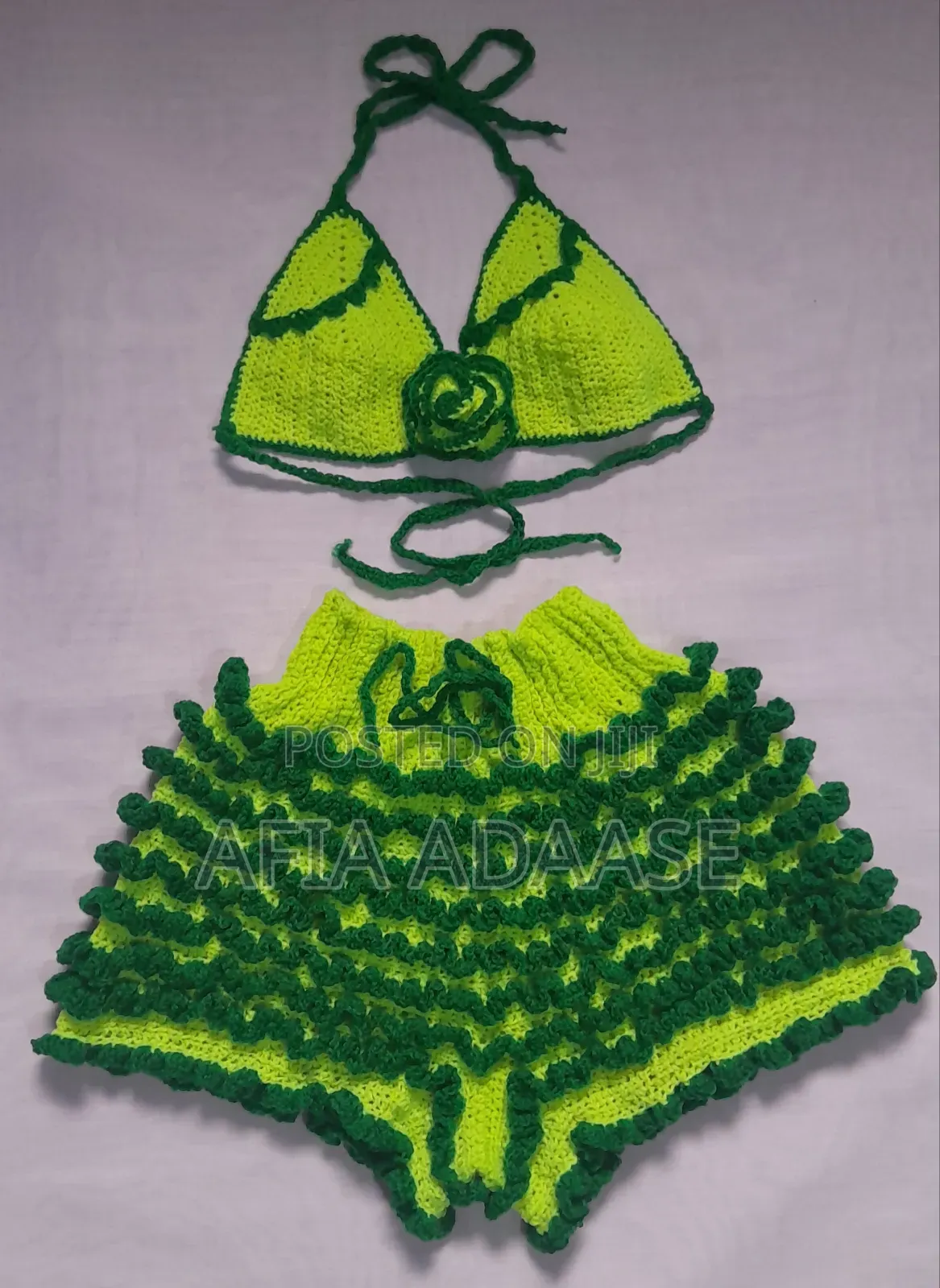 Handmade Crochet Shorts and Bra