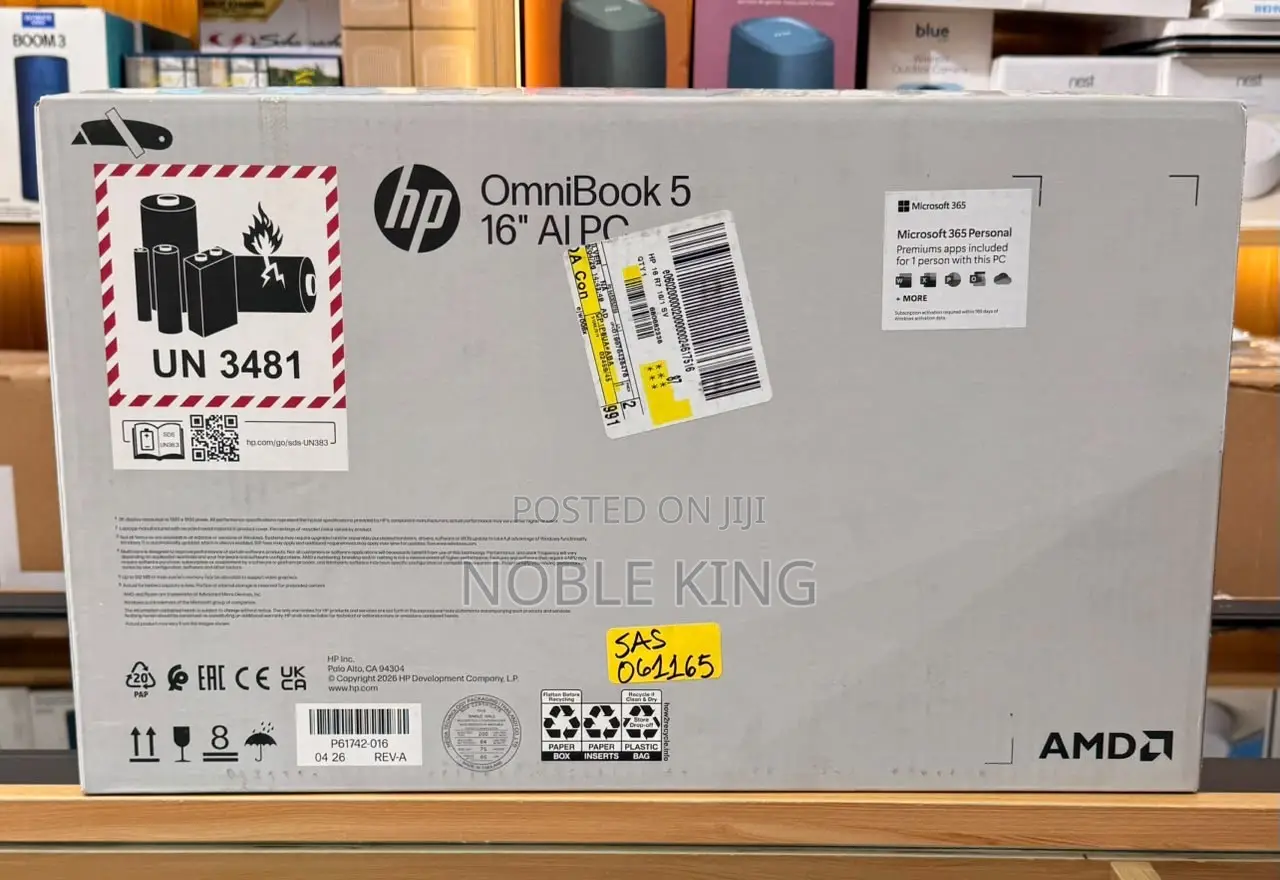 New Laptop HP OmniBook 5 16" 16GB AMD Ryzen 7 SSD 1T
