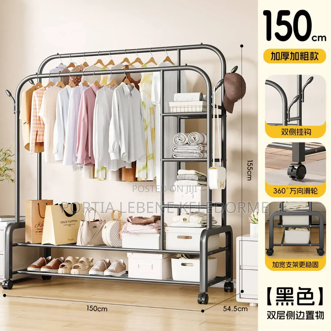 Clothing Rack With Shelves