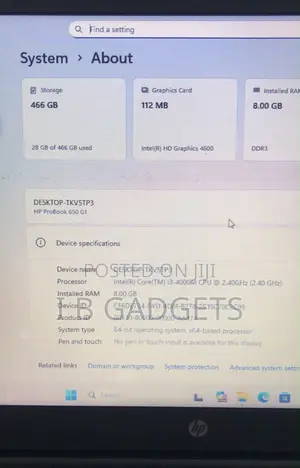 Laptop HP 650 G1 8GB Intel Core i3 HDD+SSD 500GB