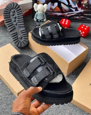 Zara Black Platform Double-Strap Slide Sandals