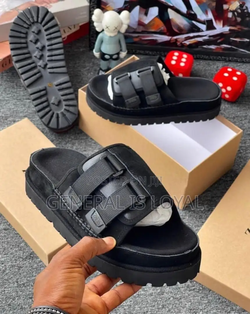 Zara Black Platform Double-Strap Slide Sandals