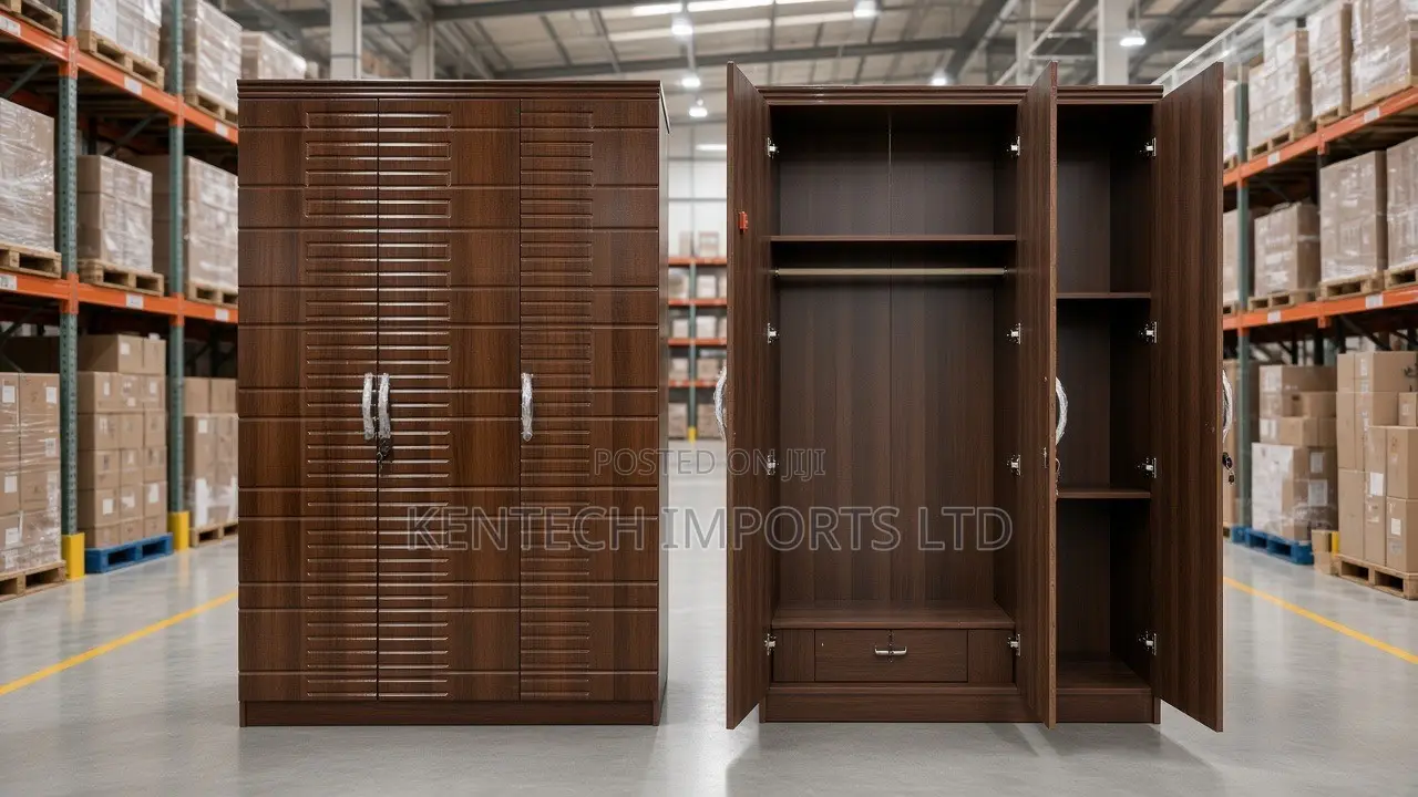 All-in-One Modern Wardrobe: Hanging Space, Mirror Drawer/ 3 Door