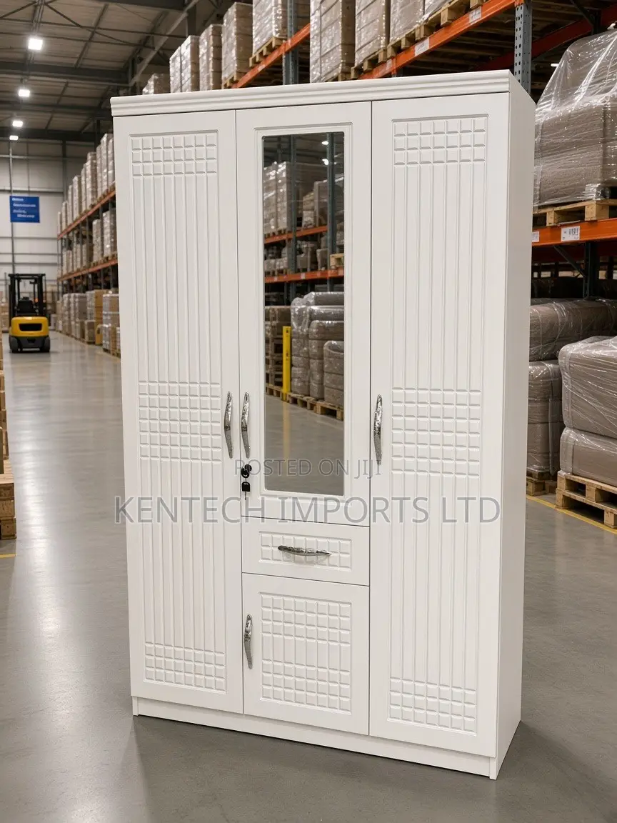 All-in-One Modern Wardrobe: Hanging Space, Mirror Drawer/ 3 Door
