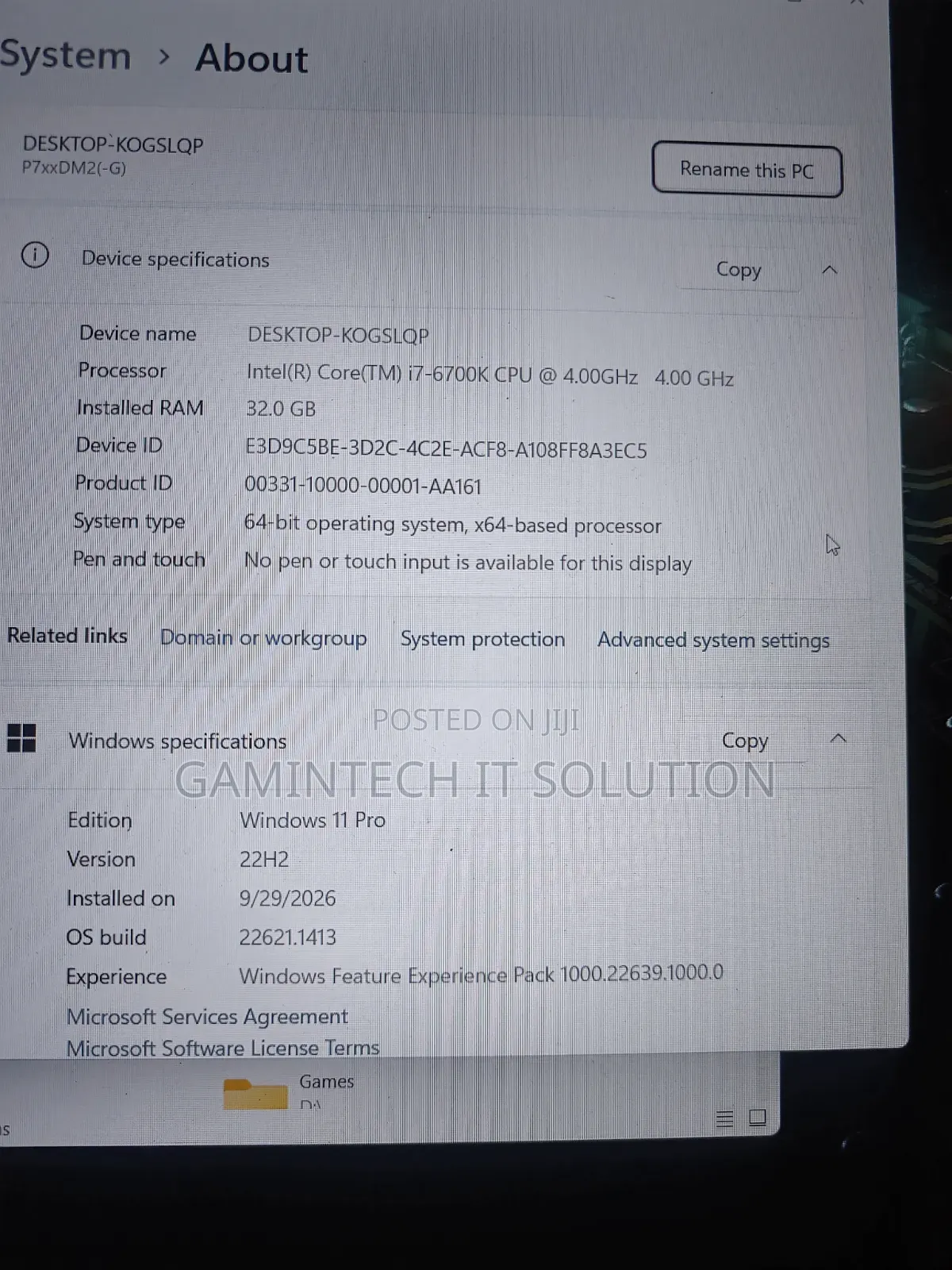 Laptop Clevo P775DM2 32GB Intel Core i7 SSD 1.5T
