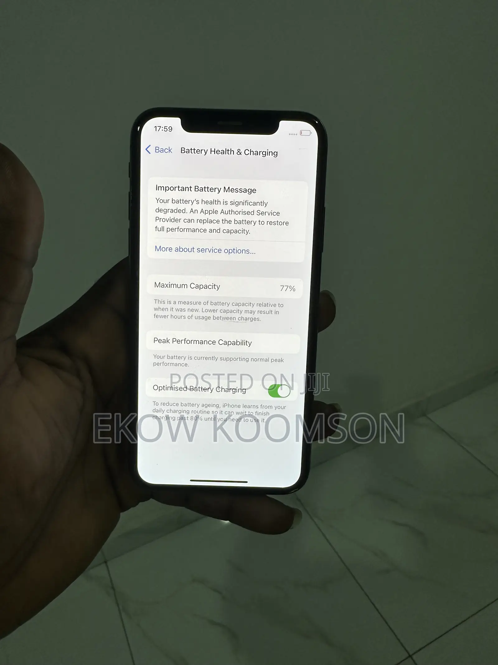 Apple iPhone X 64 GB Black