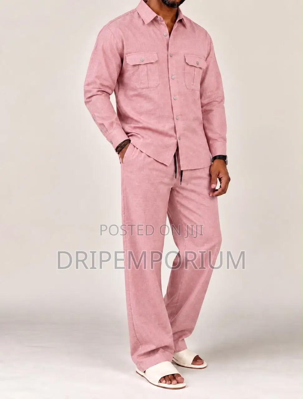 Beige Linen Set