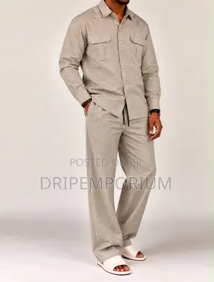 Beige Linen Set