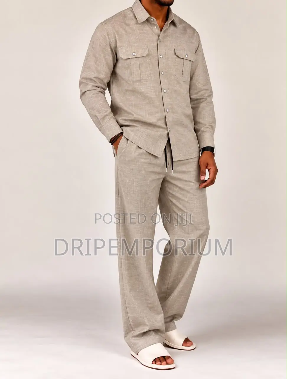 Beige Linen Set