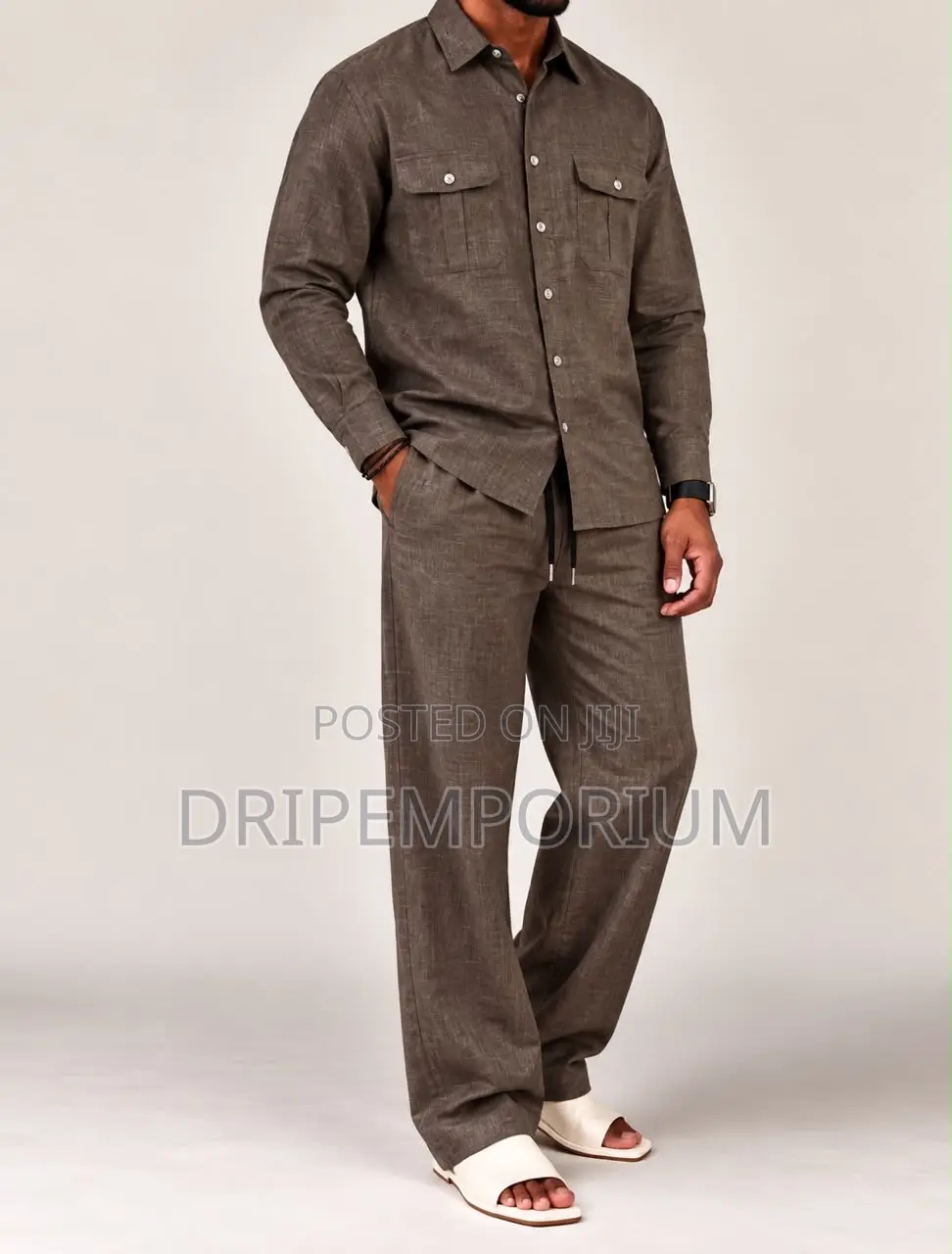 Beige Linen Set