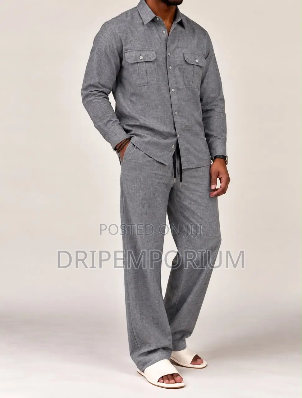 Beige Linen Set