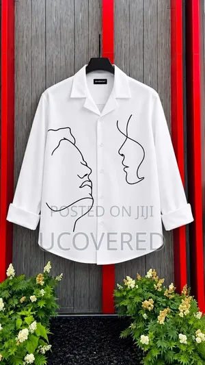 White Loose-Fit Camp-Collar Shirt