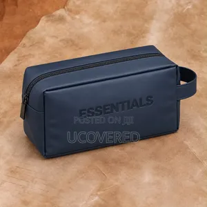 Essentials-Branded Faux-Leather Toiletry Bags