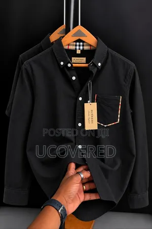 Branded White Long-Sleeve Button-Down Shirt