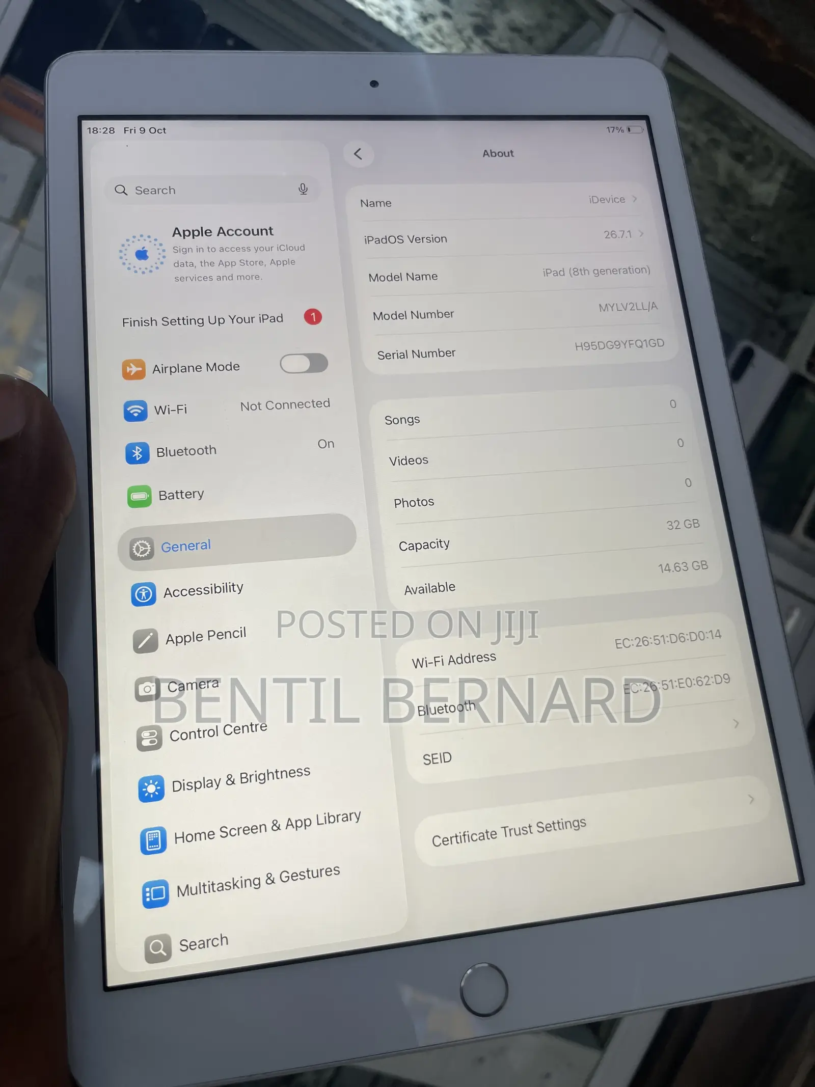 Apple iPad 10.2 (2020) Wi-Fi 32 GB Silver