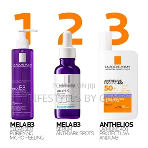 La Roche-Posay Mela B3 Dark Spot Corrector Face Wash Serum & Sunscreen