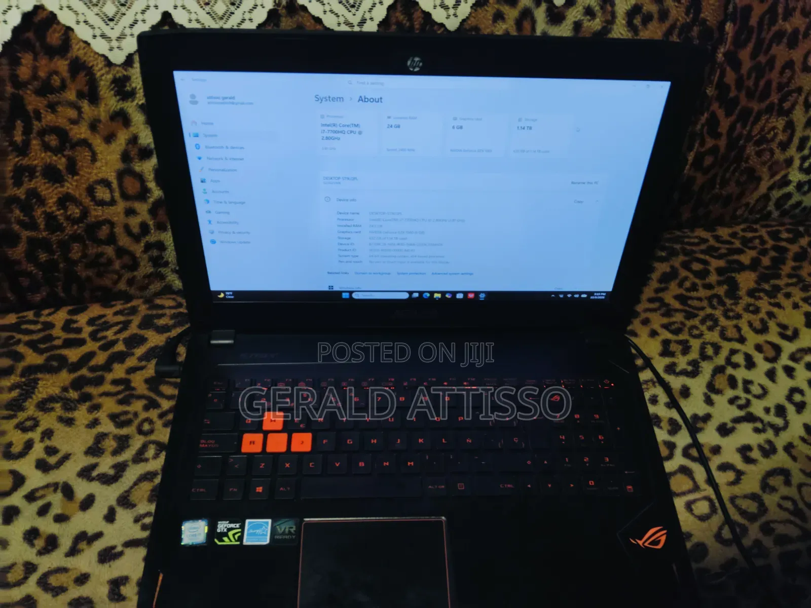 Laptop Asus GL502VT 8GB Intel Core i5 HDD+SSD 1T