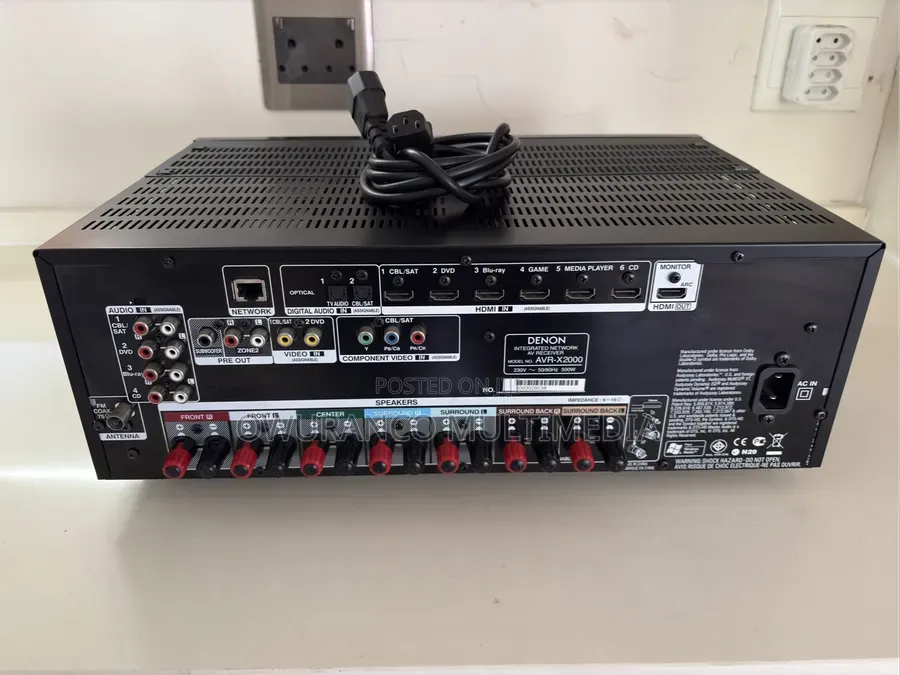 DENON AVR-X2000 7.1Ch Network AV Receiver 4K HDMI, WiFi AirPlay 500W -