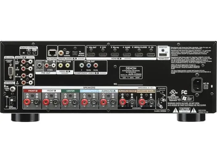 DENON AVR-X2000 7.1Ch Network AV Receiver 4K HDMI, WiFi AirPlay 500W -