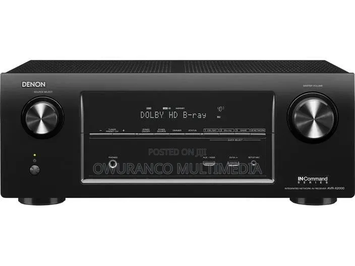 DENON AVR-X2000 7.1Ch Network AV Receiver 4K HDMI, WiFi AirPlay 500W -