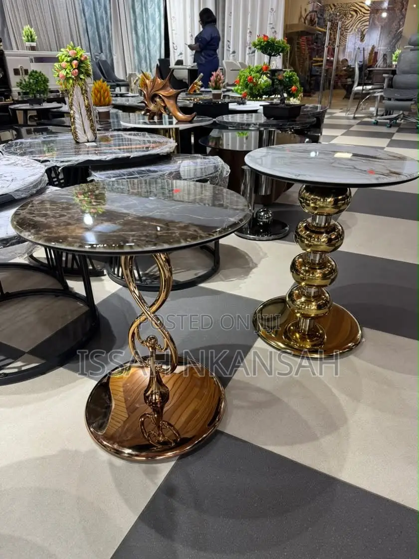 Round Marble Portable Table