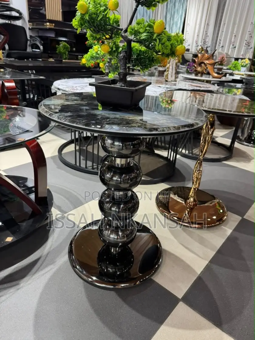 Round Marble Portable Table