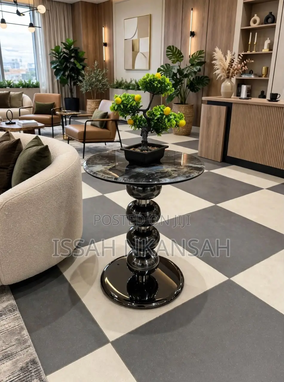 Round Marble Portable Table