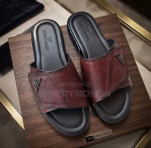 New Armani Leather Slippers