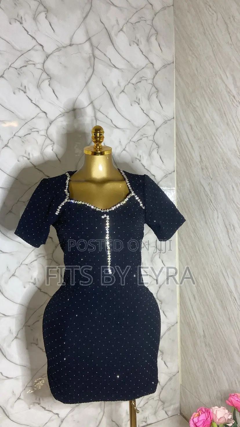 Pretty Black Dress With Pearls