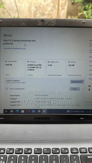 Laptop Samsung 4GB Intel Core i5 HDD 256GB