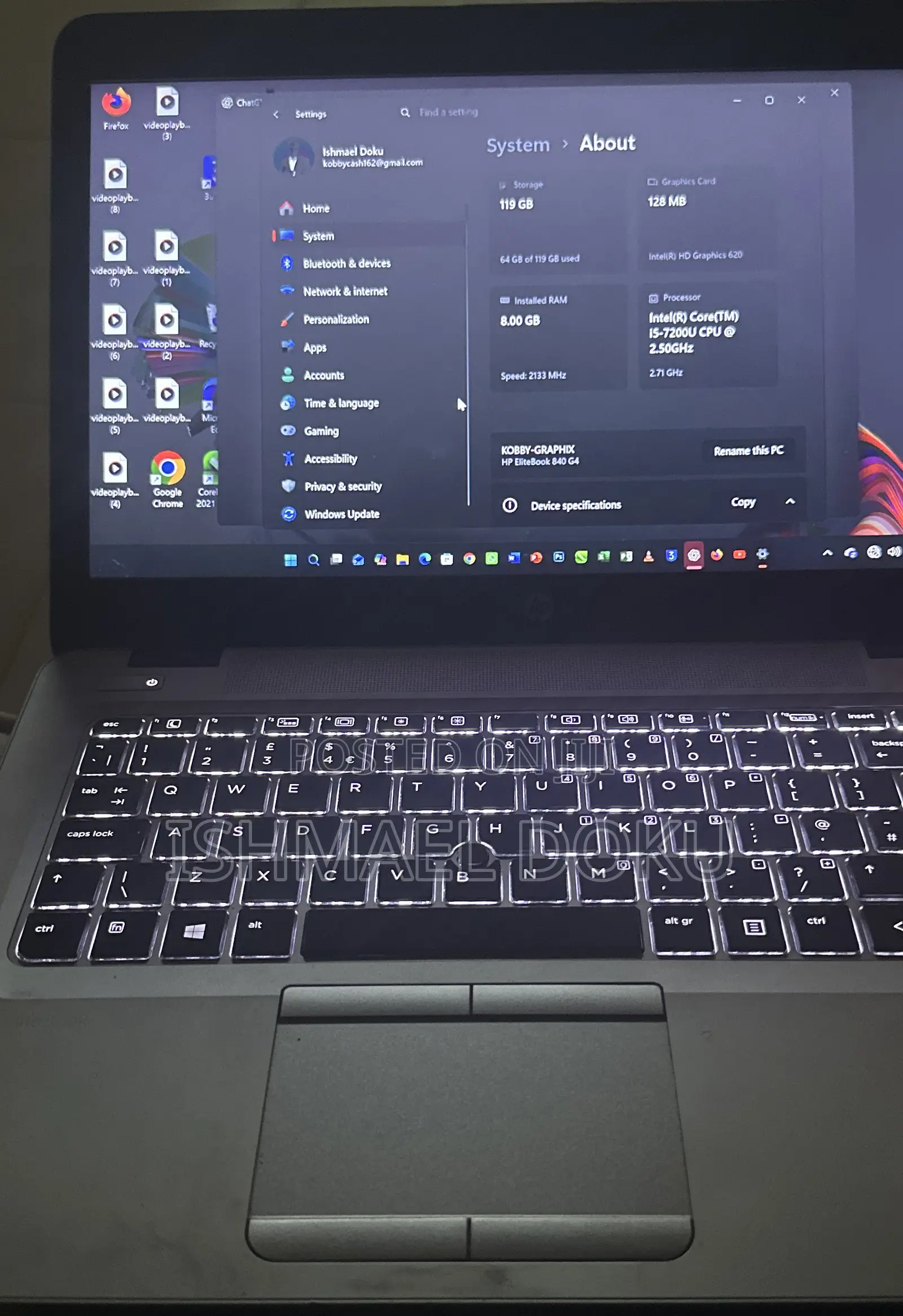 Laptop HP EliteBook 840 G4 8GB Intel Core i5 SSD 128GB