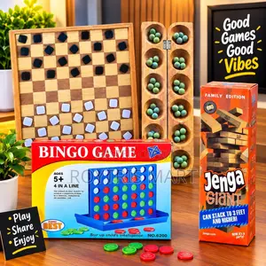 Jenga,Ludo,Oware,Connect 4 and Draft(Dami) Combo
