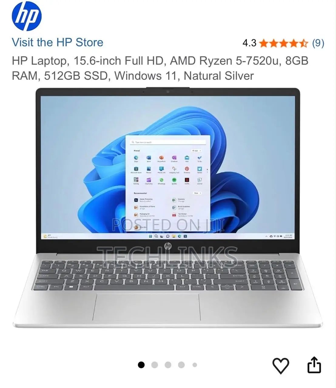New Laptop HP 15 16GB AMD Ryzen 5 SSD 512GB