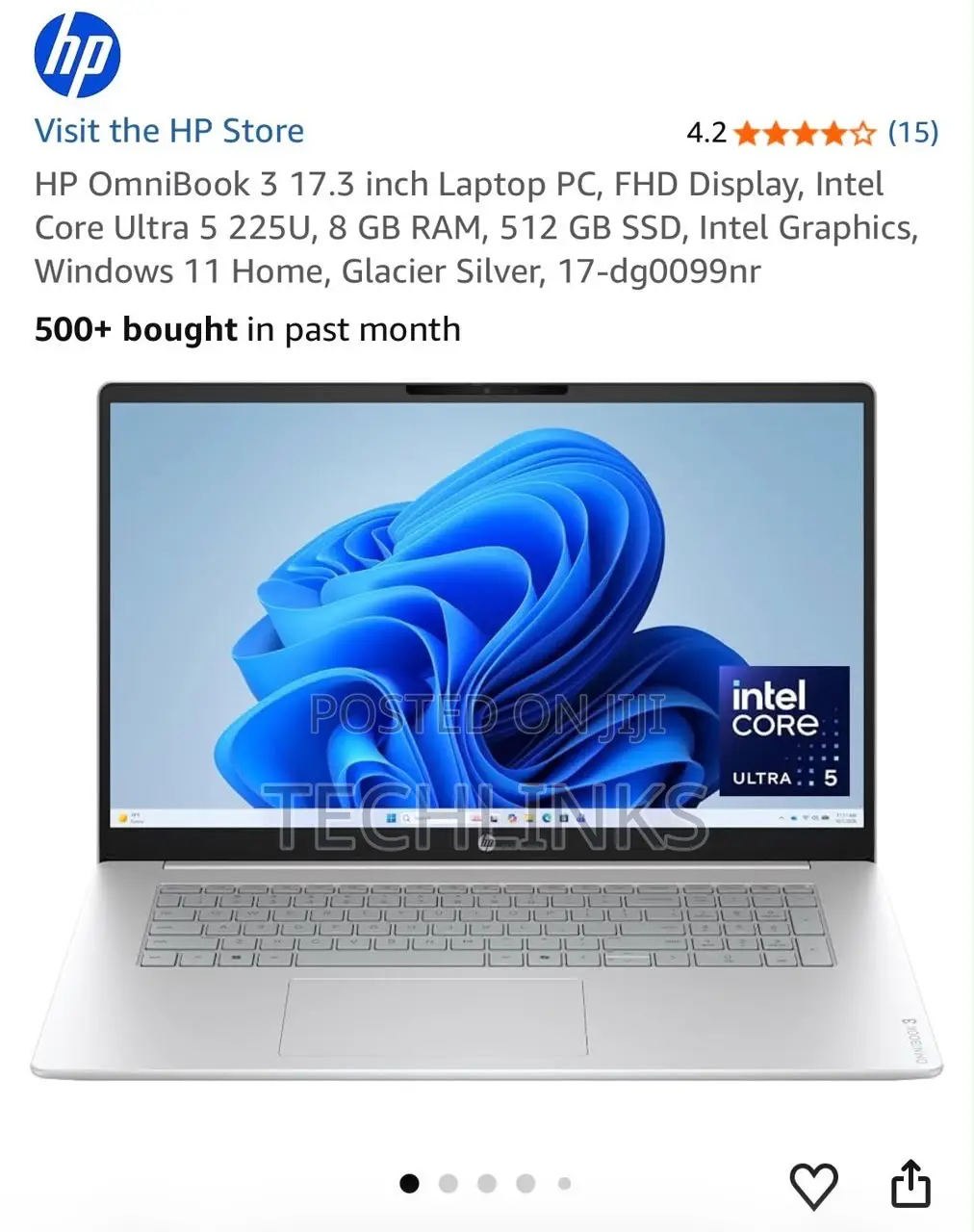 New Laptop HP OmniBook 3 8GB Intel Core Ultra 5 SSD 512GB
