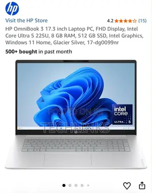New Laptop HP OmniBook 3 8GB Intel Core Ultra 5 SSD 512GB