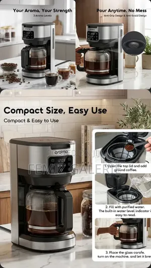 Oraimo BrewDrip 1.5L Drip Coffee Maker Programmable Timer & Keep Warm