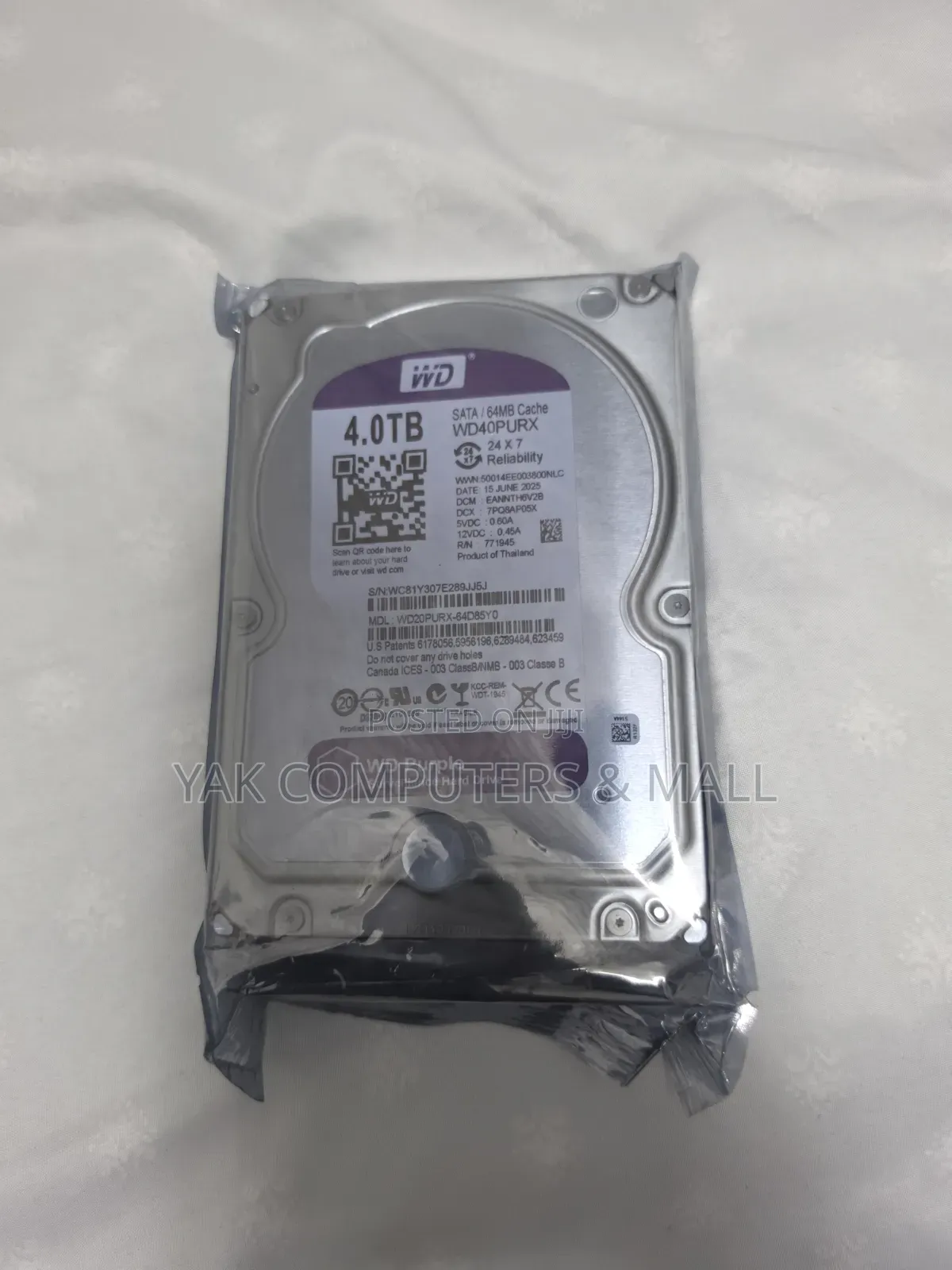4tb Wd Purple HDD for CCTV and Desktop
