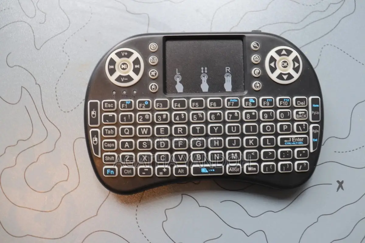 Wireless Mini Keyboard Plus Remote With Touchpad & Media Controls