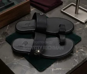 Black Leather Slippers Available