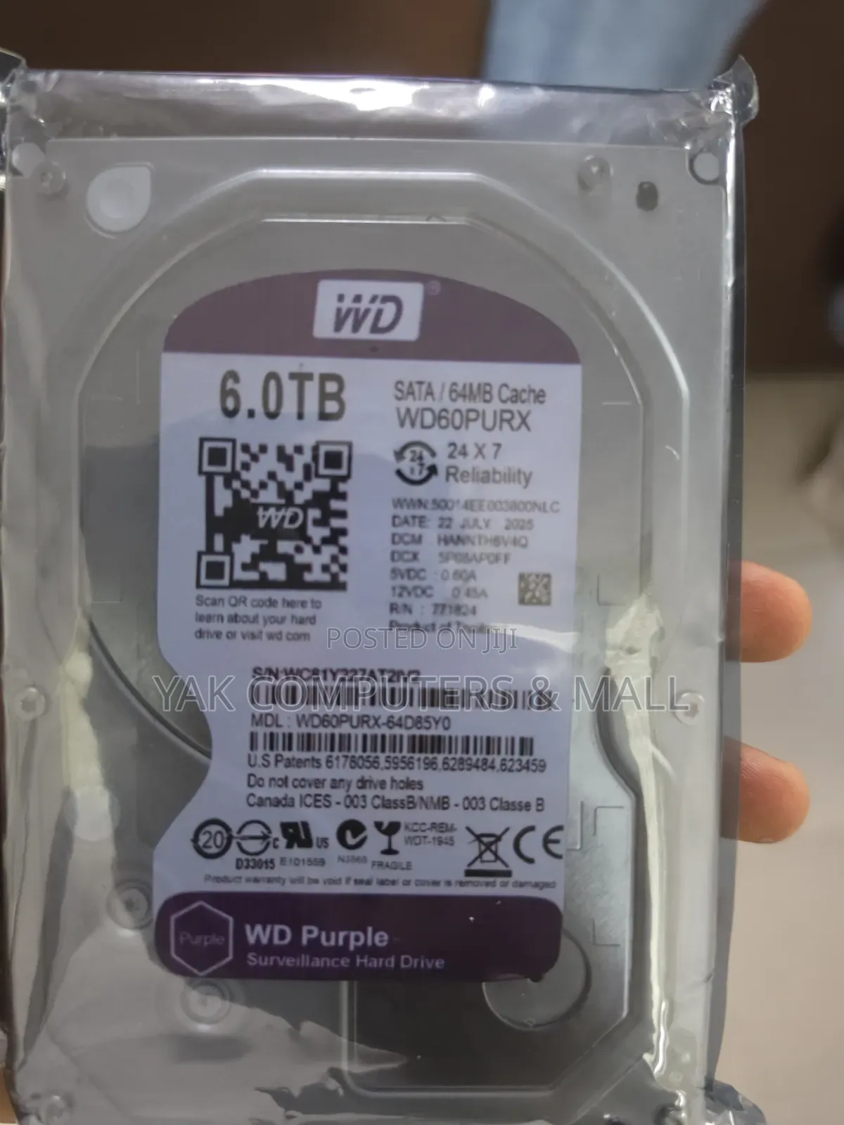 6tb Wd Surveillance Drive Purple for CCTV and Desktop